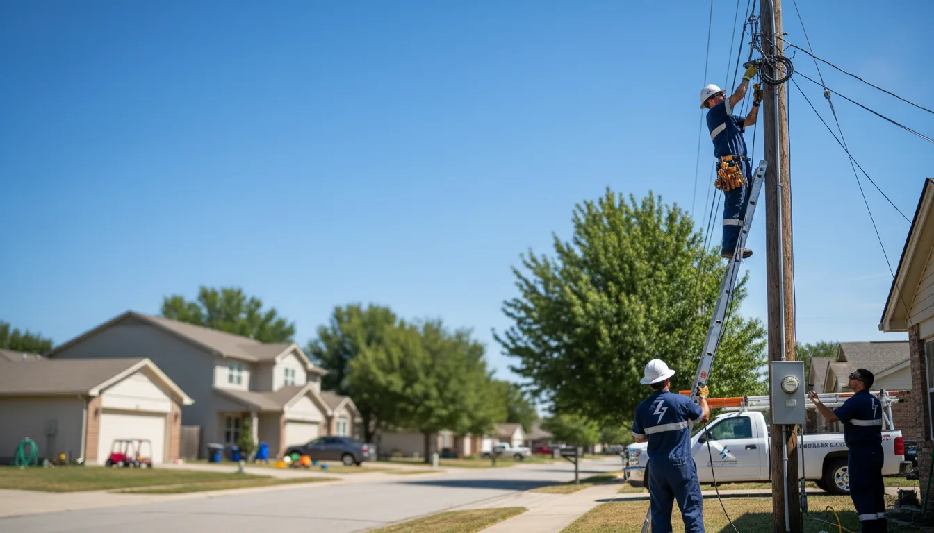 Residential electrician providing installation services in Grainfield, KS